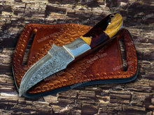 Load image into Gallery viewer, Damascus Steel Resin Hnadle knife