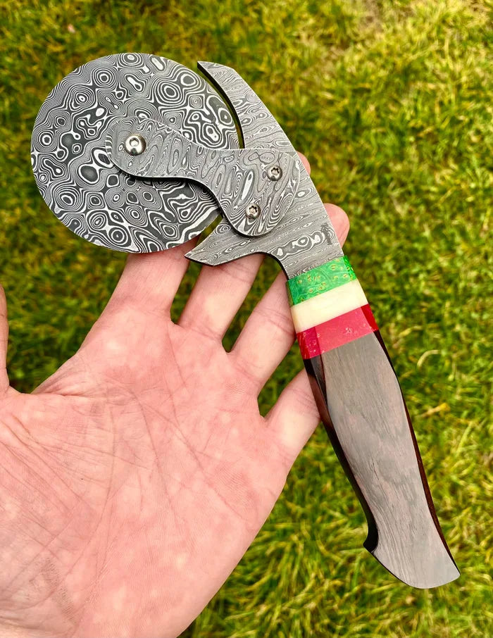Damascus Pizza Cutter