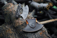 Load image into Gallery viewer, HS-1032 Handmade Damascus ULU Fishing Knife as Chef Knife for Chopping with Antler and Padauk Wood 100% Damascus ULU Knife for Wedding Gifts for Her