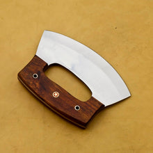 Load image into Gallery viewer, HS-1040 Custom hand made D2 steel ULU wood handle with lather sheath full tang Camping knife | Gift for MEN gift for women