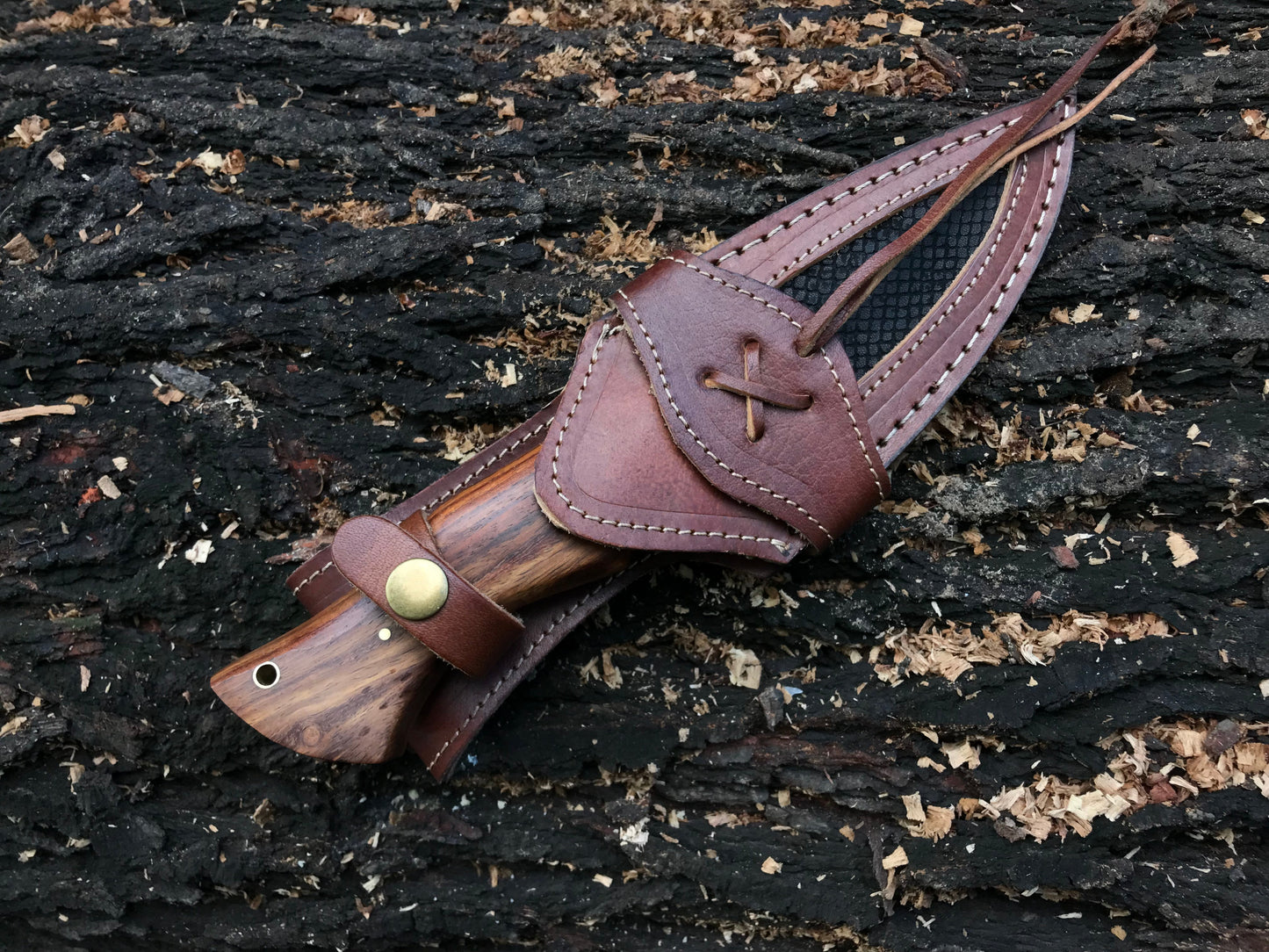 HS-392 Custom handmade Damascus steel bop cat knife wood handle gift for anniversary gift for him