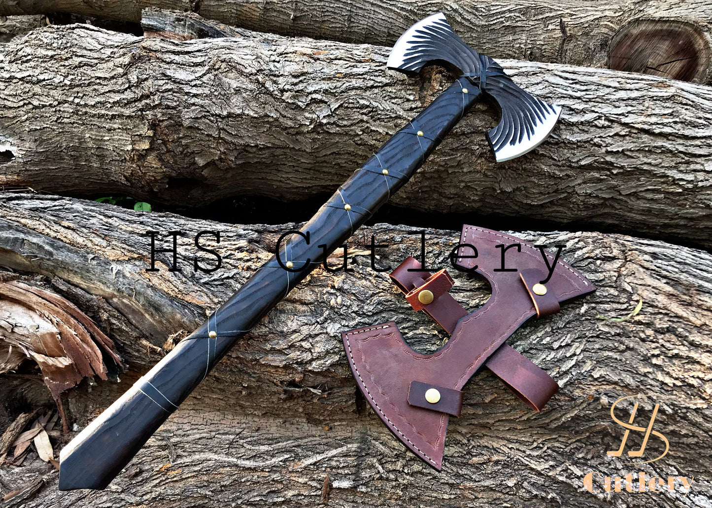 HS-1053 | Custom Handmade Double Head Beautiful Axe Best Dad gifts 🎁 Viking Axe