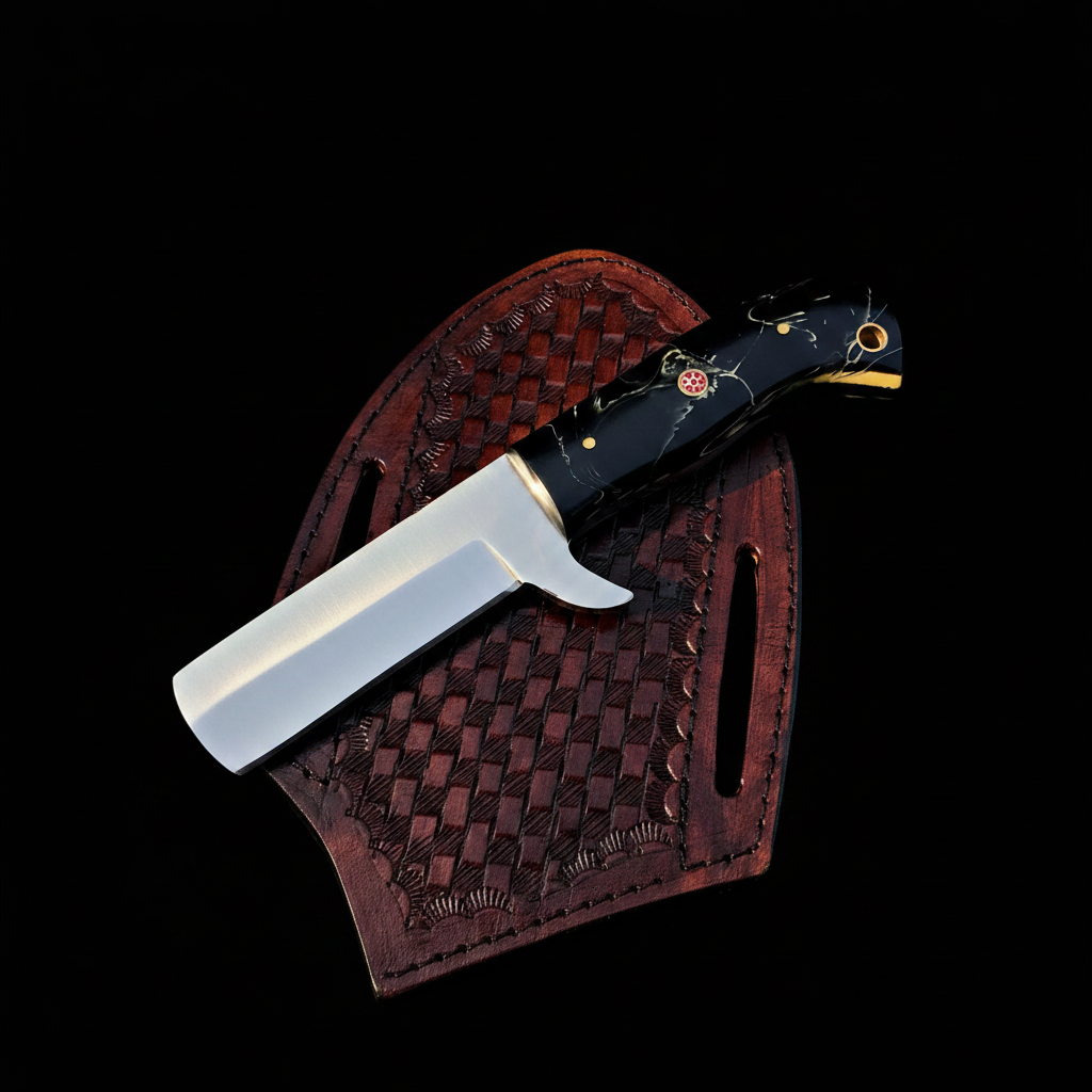 d2-steel-bull-cutter-knife-black-resin-handle-studio-black-background