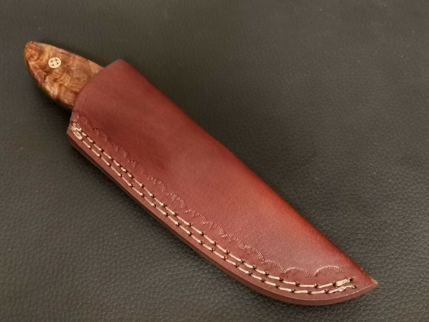 HS-777 Custom Handmade Damascus Hunting-Skinner Knife With Wood Handle