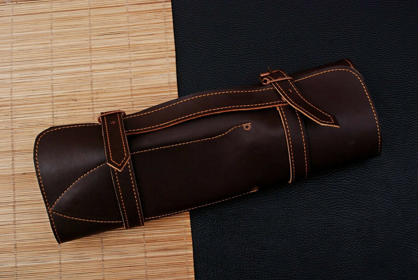 HS-187 Custom Handmade High Carbon Steel Chef-Kitchen Knife Set With Hard Wood Handle