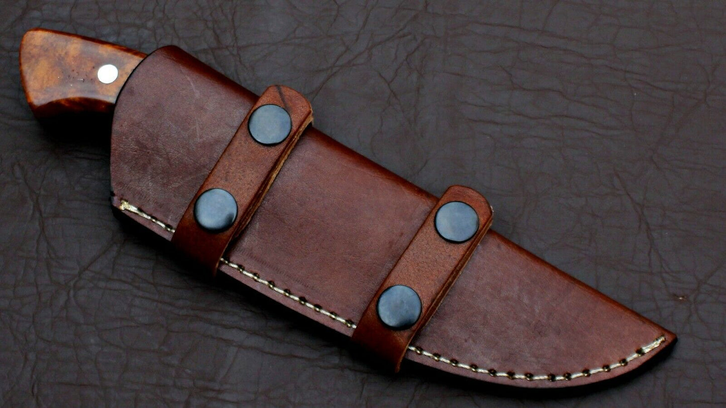HS-588 CUSTOM HANDMADE DAMASCUS STEEL HUNTING CAMP SKINNER KNIFE
