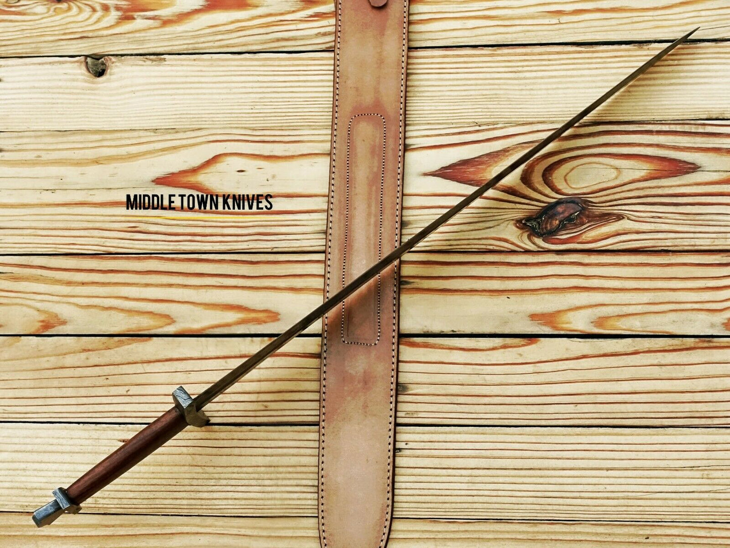 Damascus Viking Sword – Full Tang | Rosewood Handle | HS-1088