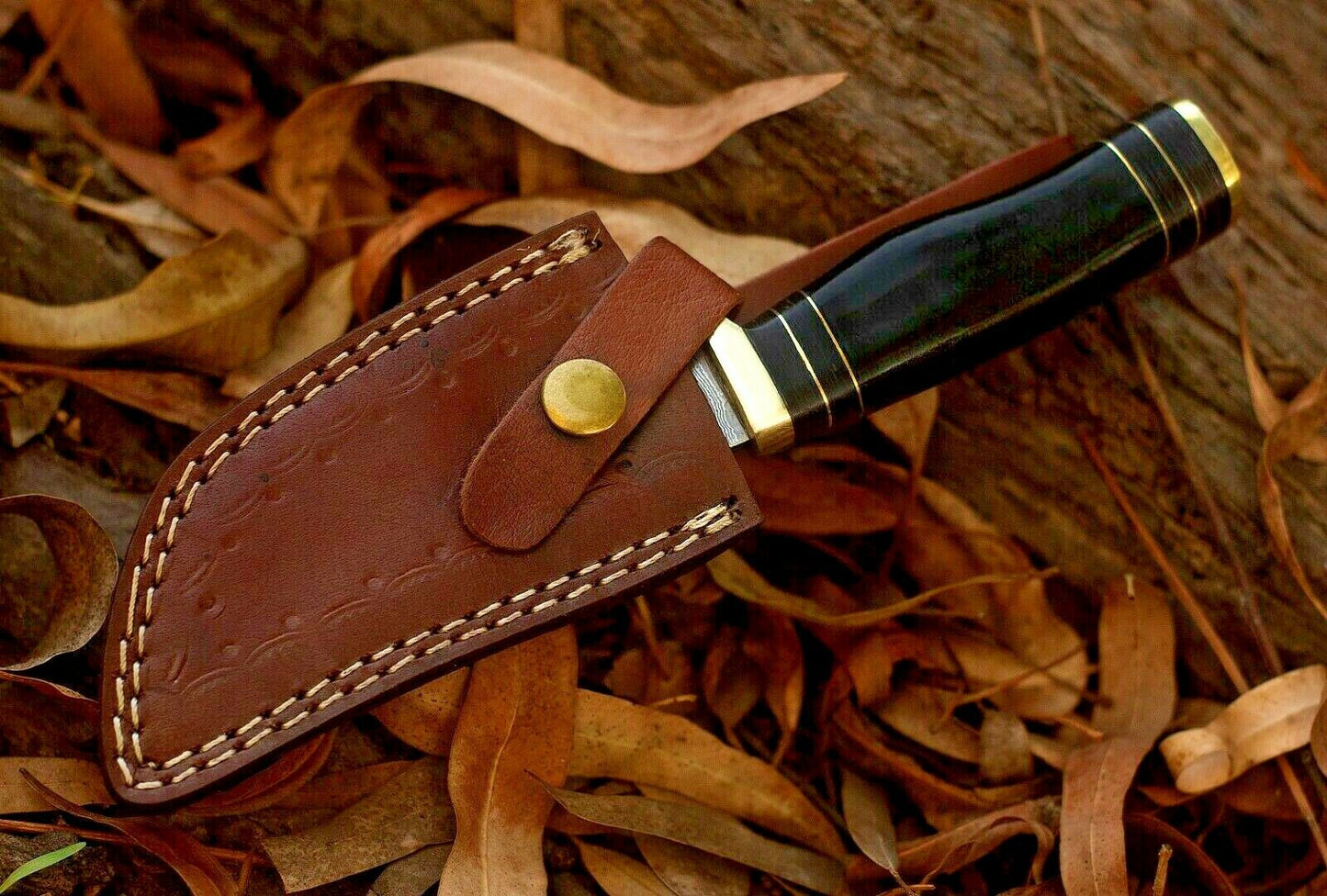 HS-763Custom Handmade Damascus Steel Skinner knife With Resin Handle Daily Carry