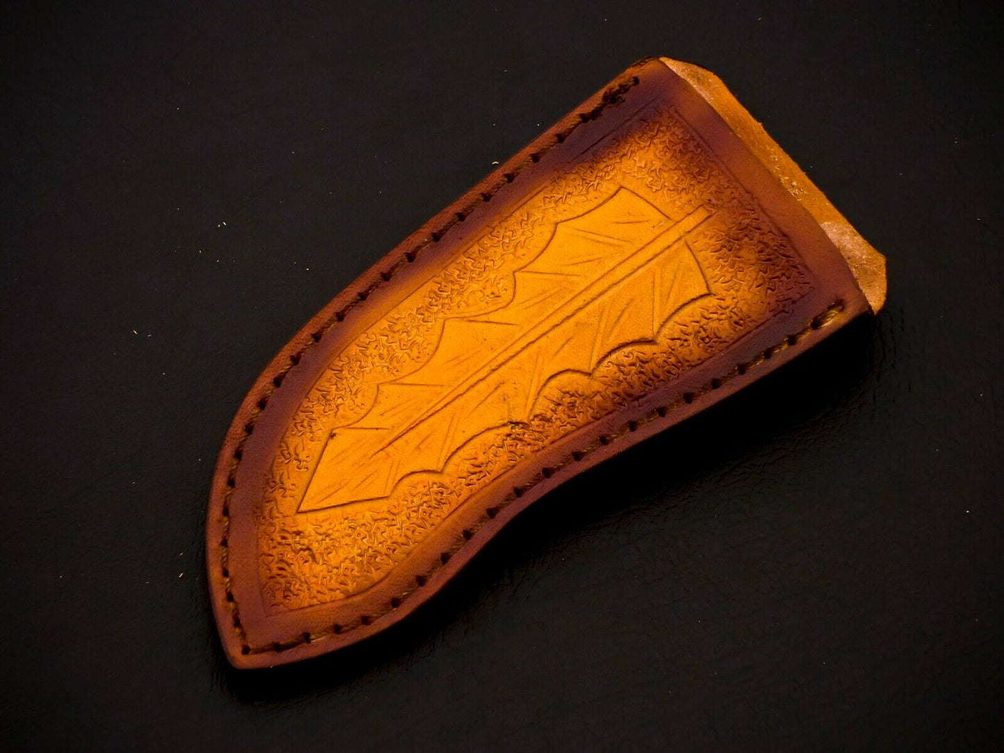Bull Cutter Knife 6.00" Damascus Steel Full Tang Cowboy Knife Wood Handle HS-556