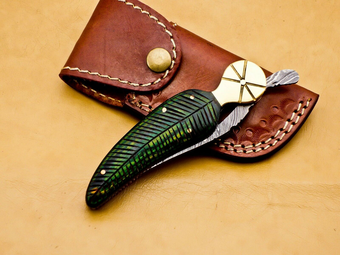 Damascus Folding Knife Custom knife Handmade Folding Knife