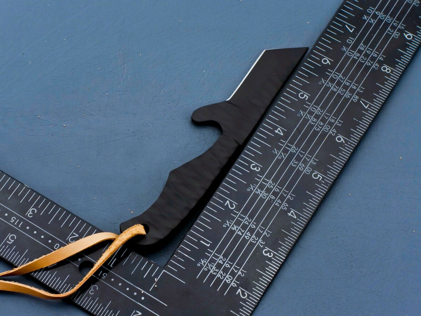 HS-946 Hand Forged J2 Steel Bull Cutter Knife – Ceramic Coated Blade with Leather Sheath