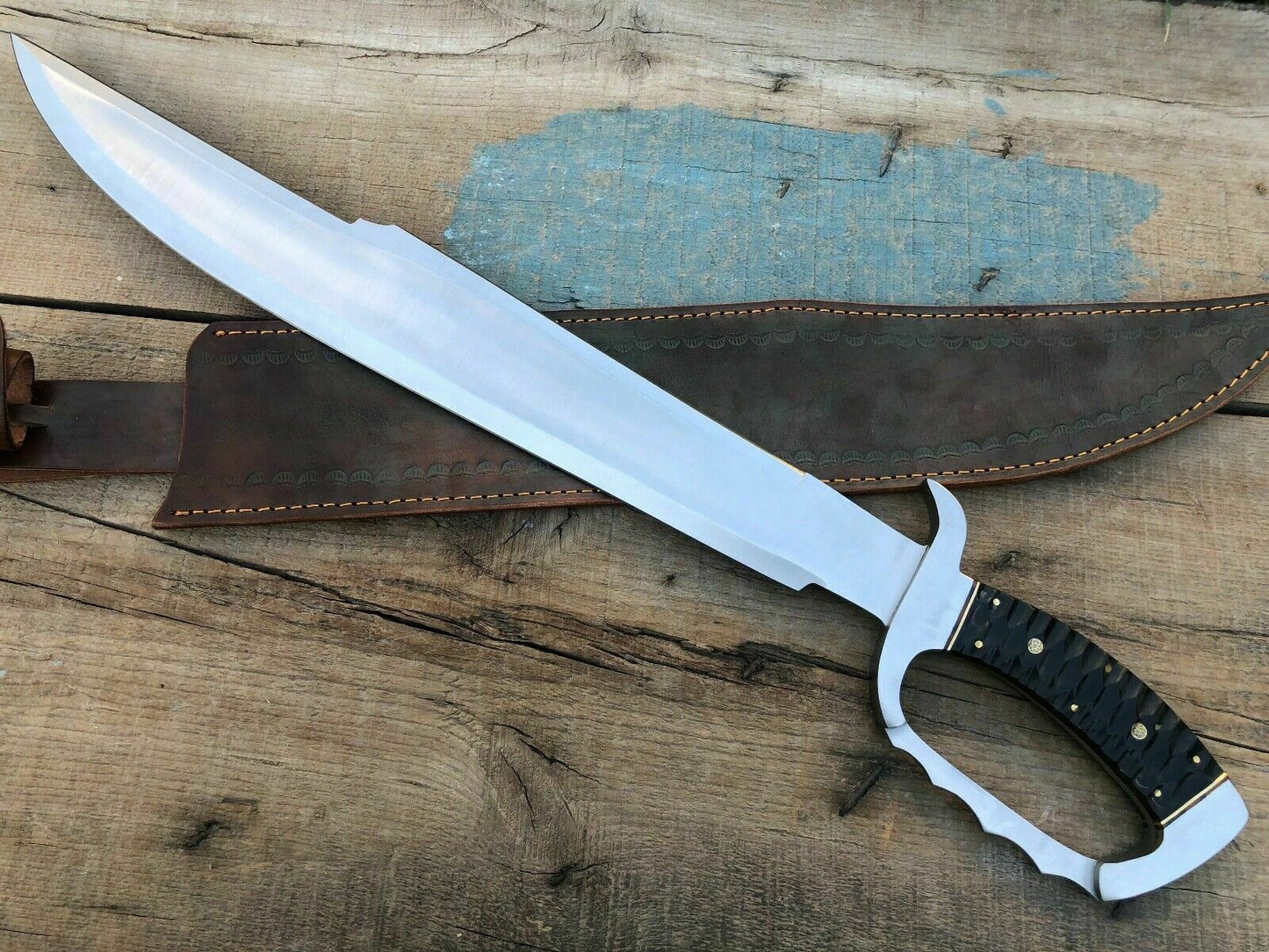 HS-385 '' Custom Handmade D2 Steel Hunting Skinner Dagger Bowie Knife W/Sheath