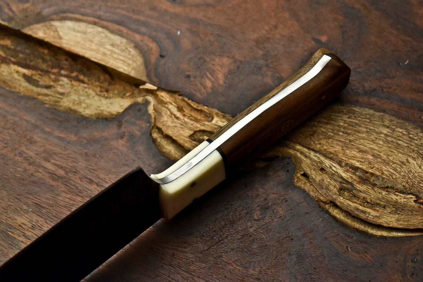 HS-269 Hand Made Damascus Steel Blade Chopper Cleaver Knife Full Tang Knife | Hard Wood