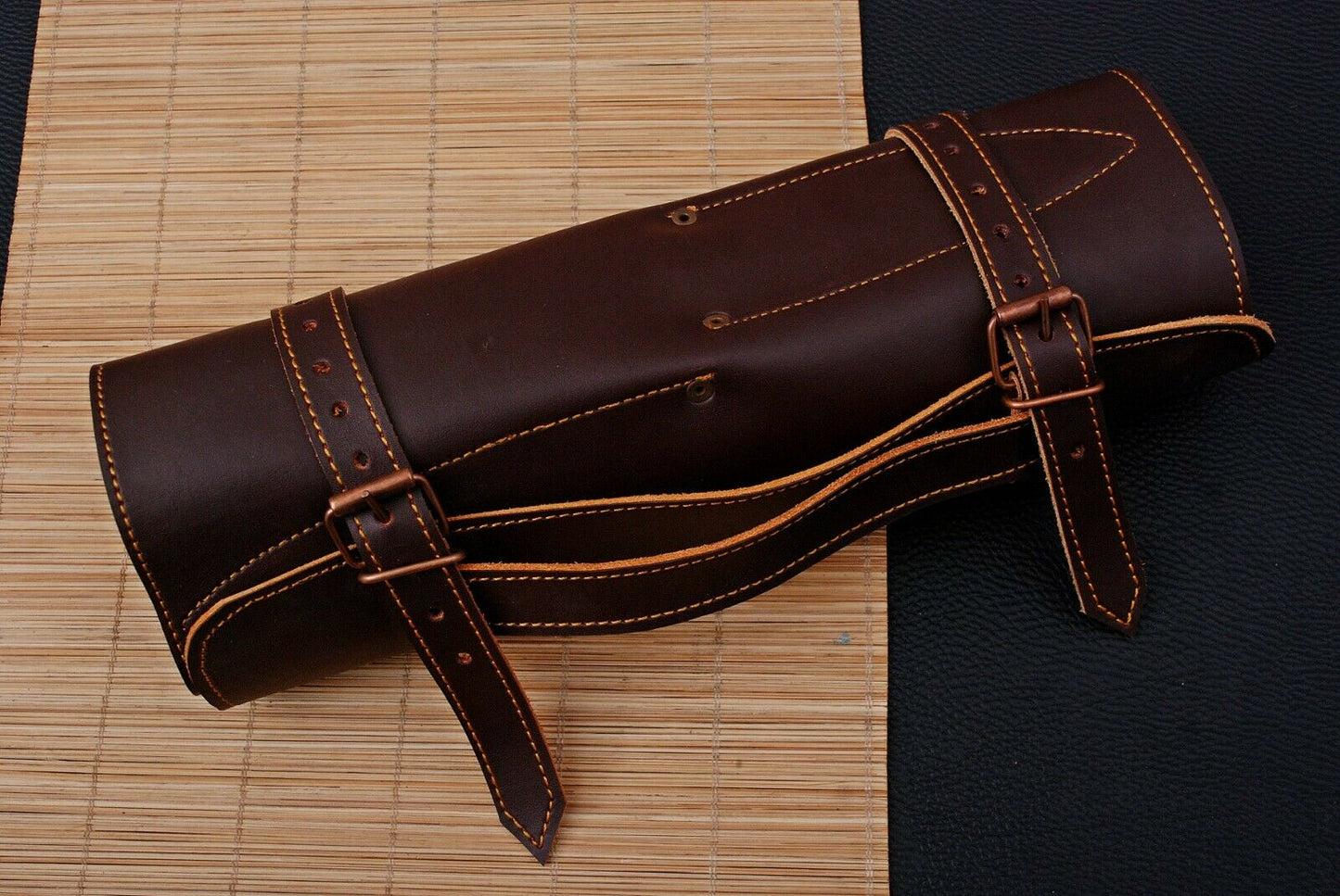 HS-188 Custom Handmade High Carbon Steel Chef-Kitchen Knife Set With Camel Bone & Wood Handle