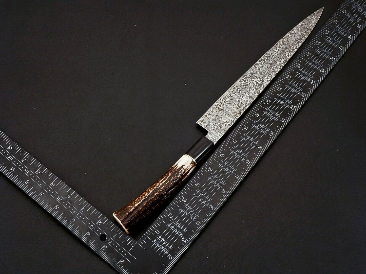 Custom Hand Forged 17.5" Damascus Steel Hidden Tang Chef Knife HS-255