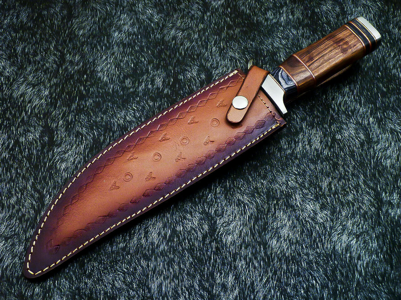 HS-313 Custom Handmade D2 TOOL Steel Blade 15" Bowie Hunting Knife Hard Wood