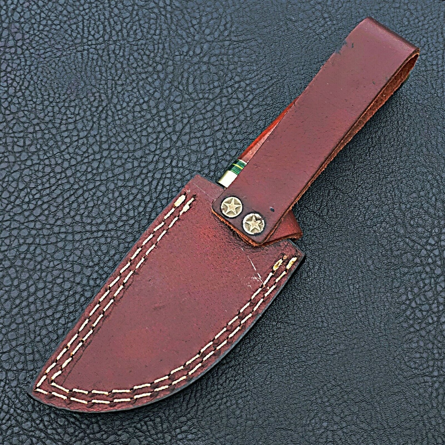 HS-418 | Custom Handmade Damascus Steel Hunting Knife - Beautiful Wood Handle