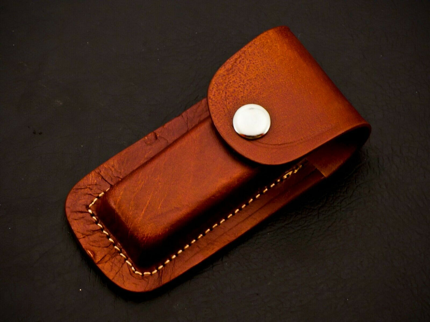 Damascus Steel Back Lock Folding Knife – Resin Handle | HS-1113