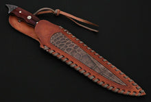 Load image into Gallery viewer, HS-1042 Handmade Damascus Steel Fillet Knife/Fish fillet Knife with Leather sheath USA Made gift For Him