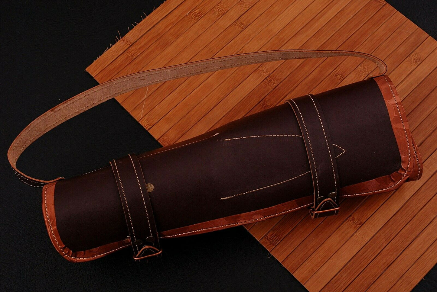 HS-204 Custom Handmade Damascus KItchen-Chef Knives Set Lot Of Five Pecs With Resin Handle