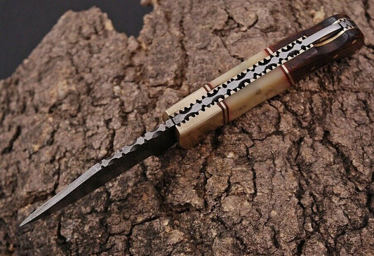Custom Handmade Damascus Folding-Pocket Knife With Beautiful Handle