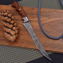 Load image into Gallery viewer, HS-1044 Damascus steel Chef Fishing Kitchen meat BBQ Vegetable fillet Camping knife Best Quality knife