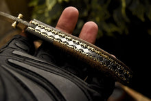 Load image into Gallery viewer, Custom Handmade Damascus Folding/Pocket Knife With Micarta Handle