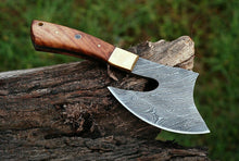 Load image into Gallery viewer, HS-1074 | Custom Handmade Damascus Mini Hand Forged Axe With Wood Handle