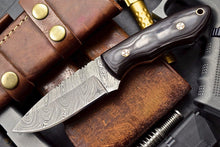 Load image into Gallery viewer, HS-825 Custom Handmade Damascus Skinner Knife With Hard Wood Handle