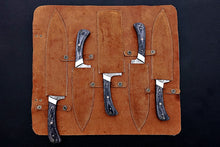Load image into Gallery viewer, HS-164 Custom Handmade Damascus Five Pecs Kitchen/Chef Knives Set- Hard Wood Handle - Best Price