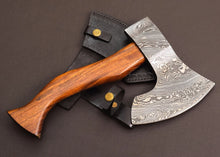Load image into Gallery viewer, HS-1019 Customized Handmade Damascus Axe Outdoor Camping With Ash Wood Handle Gift For Boyfriend, Gift For Him, Groomsman Gift, Christmas Gift