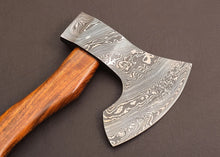Load image into Gallery viewer, HS-1019 Customized Handmade Damascus Axe Outdoor Camping With Ash Wood Handle Gift For Boyfriend, Gift For Him, Groomsman Gift, Christmas Gift
