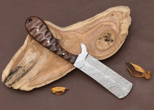 Load image into Gallery viewer, HS-976 CowBoy Bull Cutter Knife for Hunting, Damascus Steel Hunting Knife, Total 8.0 Inches Long, Fixed Blade knife With Sheath