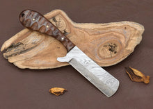 Load image into Gallery viewer, HS-976 CowBoy Bull Cutter Knife for Hunting, Damascus Steel Hunting Knife, Total 8.0 Inches Long, Fixed Blade knife With Sheath