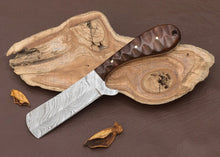 Load image into Gallery viewer, HS-976 CowBoy Bull Cutter Knife for Hunting, Damascus Steel Hunting Knife, Total 8.0 Inches Long, Fixed Blade knife With Sheath