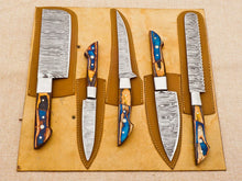 Load image into Gallery viewer, Damascus steel knives set