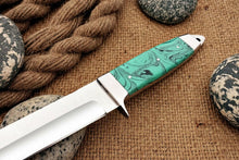 Load image into Gallery viewer, Custom Handmade Steel D2 Fighter Hunting Combat Mini Tanto Blade Sword knife With Resin Handle