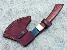 Load image into Gallery viewer, HS-1024 Custom Hand Forged Railroad Spike Carbon Steel Chopper Axe Knife -Wood