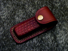 Load image into Gallery viewer, HS-1118 '' CUSTOM HANDMADE DAMASCUS BLADE POCKET FOLDING KNIFE - HARD WOOD HANDLE