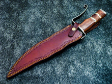 Load image into Gallery viewer, HS-381 '' Custom Hand Forged Damascus Steel 16" Hunting Knife - Natural Wood