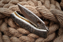 Load image into Gallery viewer, Custom Hand Engraved Folding-Pocket Knife Life Time Used With Very Good Price
