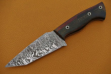 Load image into Gallery viewer, HS-740 Custom Handmade Damascus Steel Skinner Knife With Micarta Sheet Handle