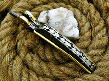 Load image into Gallery viewer, Custom Handmade Damascus Folding-Pocket Knife lot of 2 With Damascus Handle