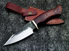 Load image into Gallery viewer, HS-377 '' Custom Hand Forged Railroad Spike Carbon Steel 10" Skinning Knife Wood