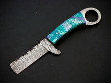 Load image into Gallery viewer, HS-962 '' Custom Hand Forged 7.5" Damascus Steel Full Tang Cowboy Bull Cutter Knife