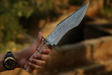 Load image into Gallery viewer, HS-305 Fixed blade Handmade Damascus Steel Hunting Knife, Dye Color Bone Handle,