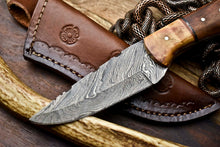 Load image into Gallery viewer, HS-692 Custom Handmade Damascus Steel Skinner Knife - Beautiful Wood Handle