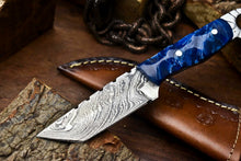 Load image into Gallery viewer, HS-649 Custom Handmade Damascus Hunting Skinning Blade Hunter Camping Full Tang Knife