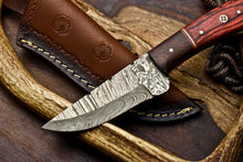Load image into Gallery viewer, HS-681 Custom Handmade Damascus Steel Skinner Knife - Beautiful Wood Handle