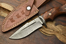 Load image into Gallery viewer, HS-394 '' Handmade Damascus Steel Blade Hunting Knife | Walnut Wood